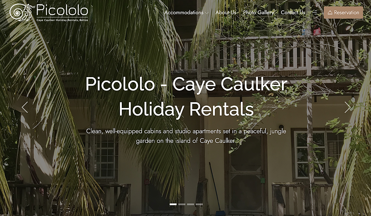 Picololo Holiday Rentals Website
